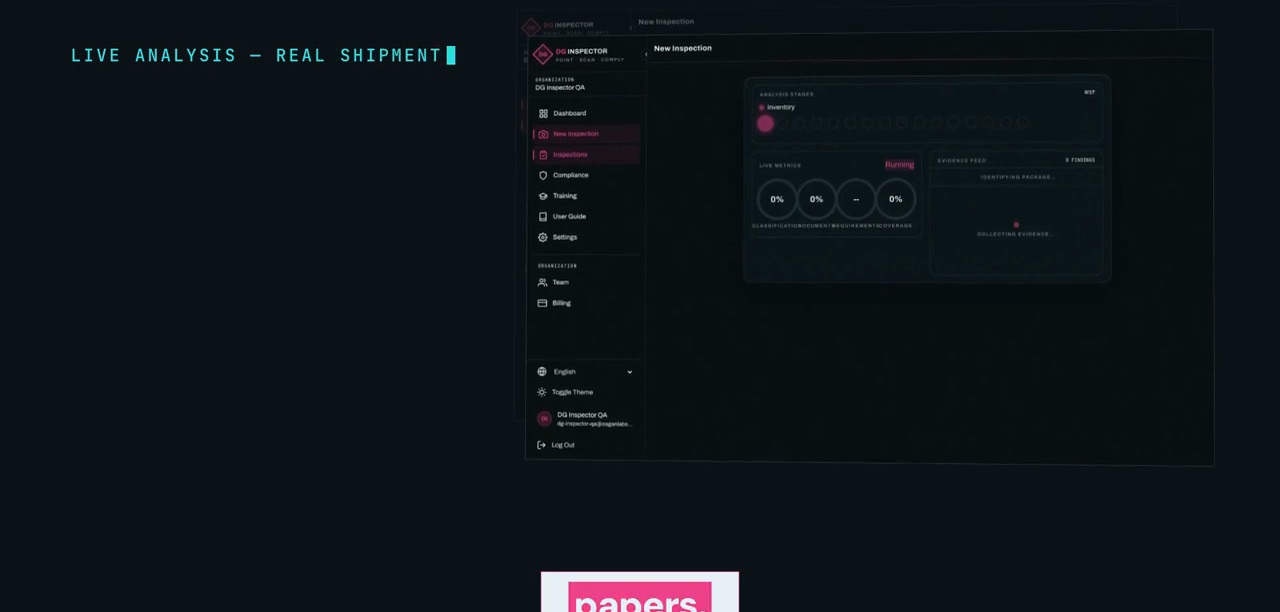 DG Inspector product demo — dangerous goods compliance in seconds